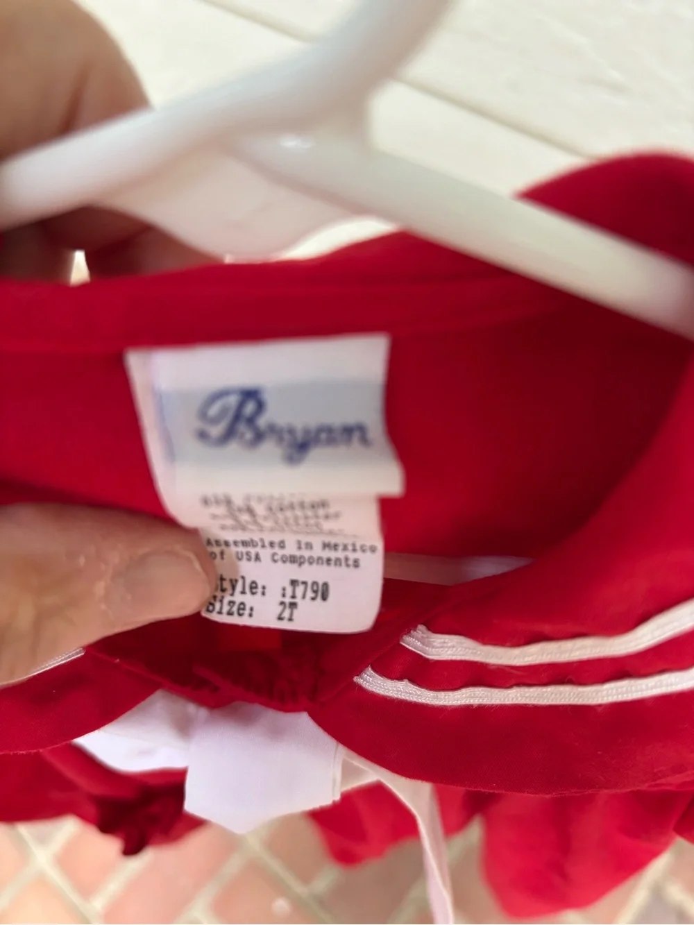 Toddler Girls Bryan red sailor dress with Tie size 2T